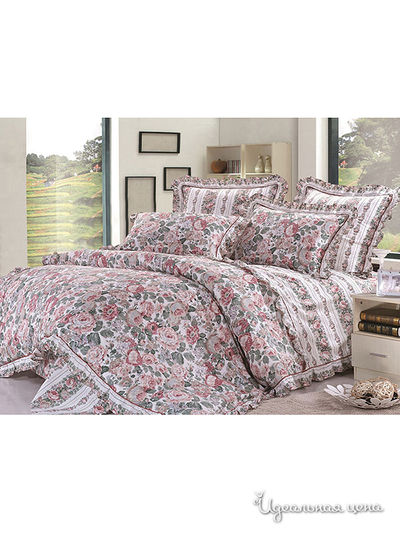 Комплект постельного белья евро Kazanov.A., цвет розовый