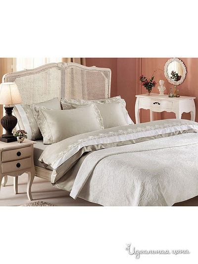 Комплект постельного белья семейный Kazanov.A., цвет бежевый, кофе