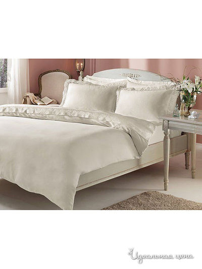 Комплект постельного белья евро Kazanov.A., цвет молоко, ваниль