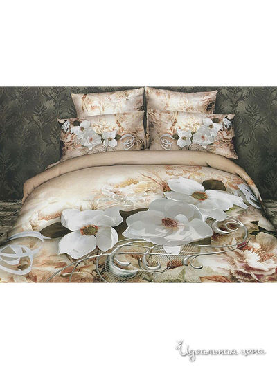 Комплект постельного белья евро Kazanov.A., цвет бежевый, кофе