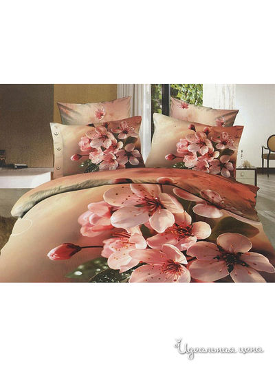Комплект постельного белья евро Kazanov.A., цвет персиковый