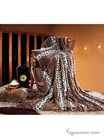 Плед 220x240 см Kazanov.A., цвет бежевый, коричневый