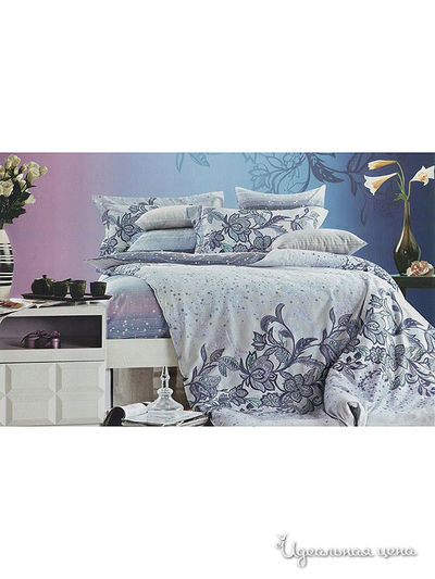 Комплект постельного белья семейный Kazanov.A., цвет голубой