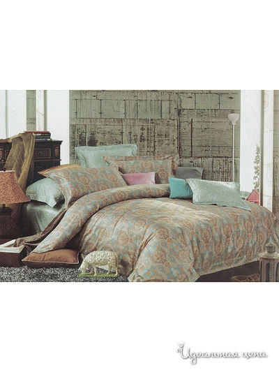 Комплект постельного белья семейный Kazanov.A., цвет бежевый, кофе