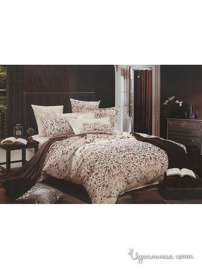 Комплект постельного белья евро Kazanov.A., цвет молоко, ваниль