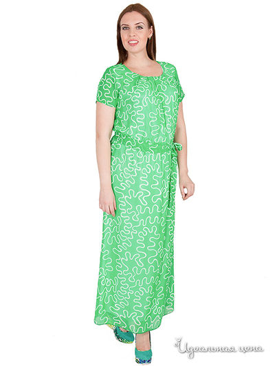 Платье Yuliya Shehodanova, цвет зеленый, белый