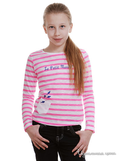 Лонгслив Little Marcel, цвет розовый, белый