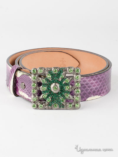 Ремень Cuestion de Piel, цвет фиолетовый, зеленый