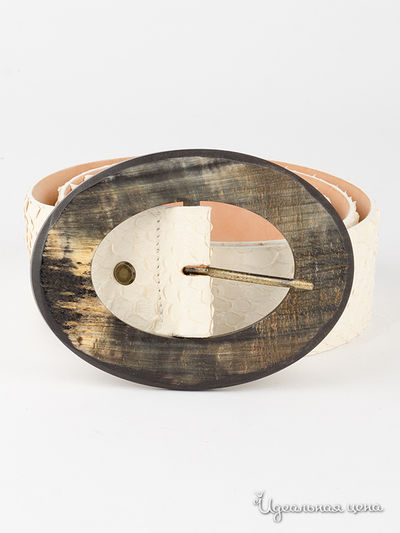 Ремень Cuestion de Piel, цвет молочный