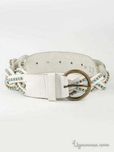 Ремень Cuestion de Piel, цвет молочный