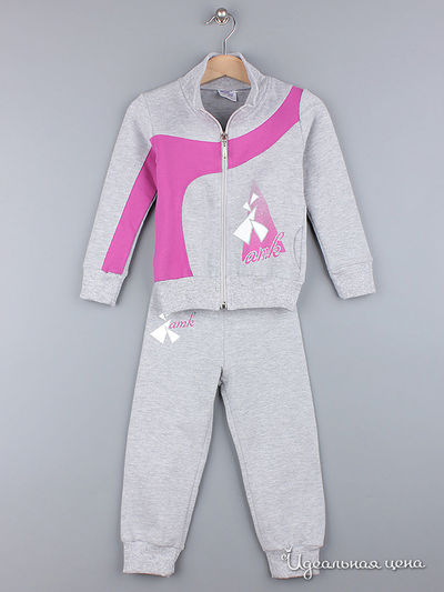 Костюм Amk, цвет Серый с бордовой полоской