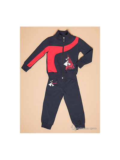 Костюм Amk, цвет Темно серый с красной полоской