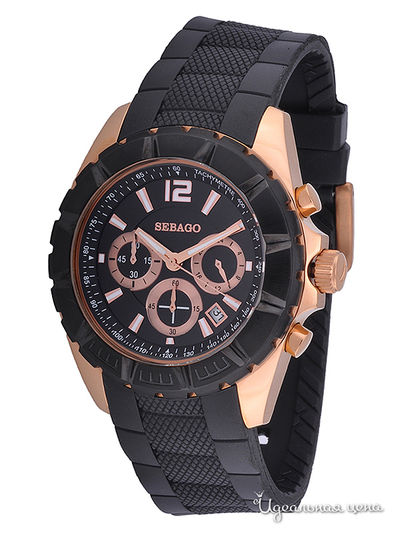 Часы Sebago, цвет бронзовый - черный