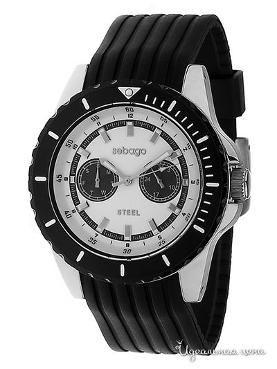 Часы Sebago, цвет серебряные, черные