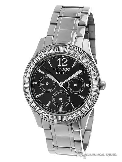 Часы Sebago, цвет черные, серебряные