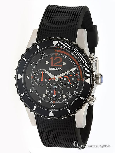Часы Sebago, цвет серебряные, черные