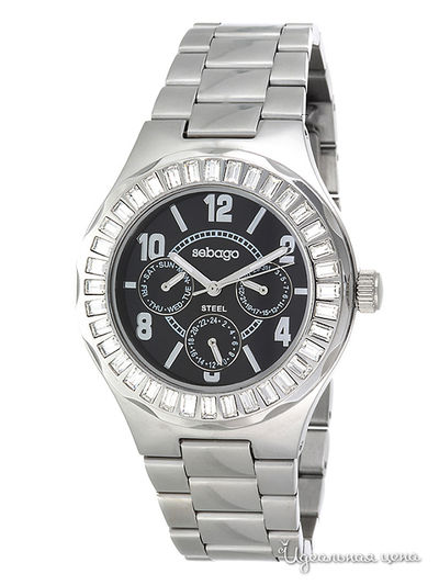 Часы Sebago, цвет черные, серебряные