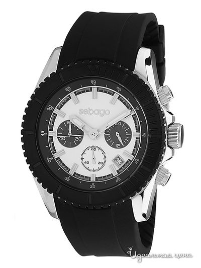 Часы Sebago, цвет серебряные, черные