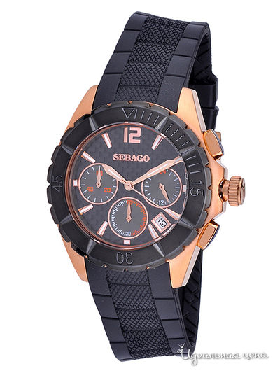 Часы Sebago, цвет золотые, черные