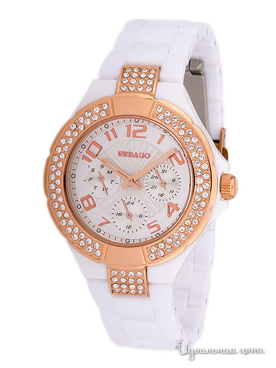 Часы Sebago, цвет белые, бронзовые