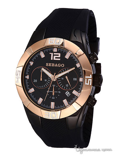 Часы Sebago, цвет золотые, черные