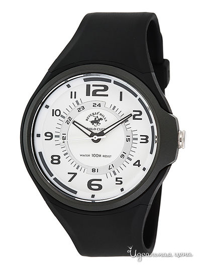 Часы Beverly Hills Polo Club, цвет черный,белый