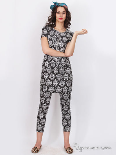 Брюки Nastya Sergeeva by May Be, цвет черные, белые