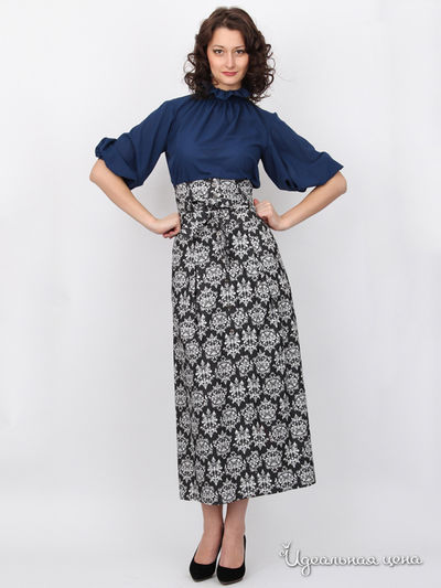 Юбка Nastya Sergeeva by May Be, цвет черная, белая