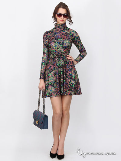 Платье Nastya Sergeeva by May Be, цвет оранжевое, зеленое