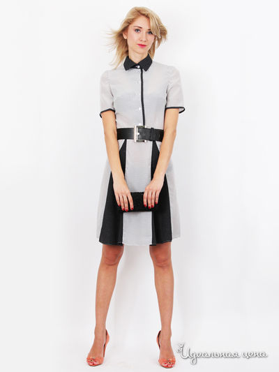 Платье Nastya Sergeeva by May Be, цвет белый, черный