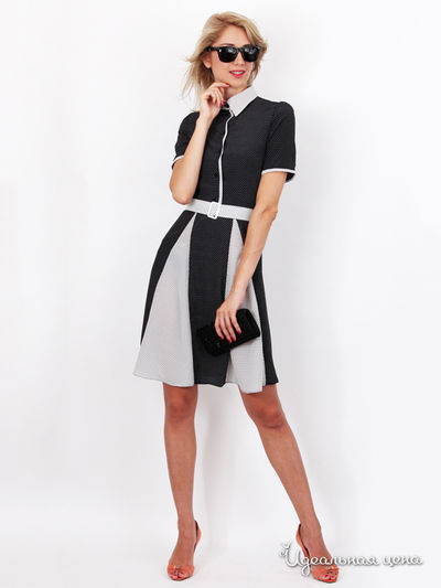 Платье Nastya Sergeeva by May Be, цвет черный, белый