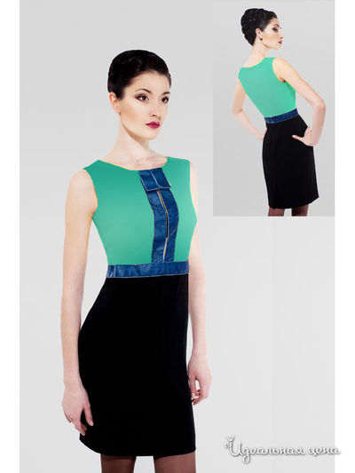 Платье Tasha Martens, цвет зеленый, черный