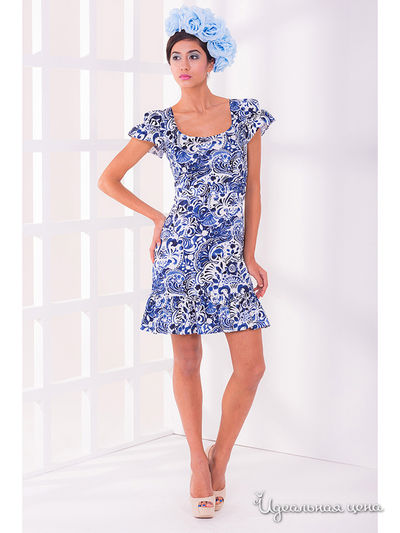 Платье Tasha Martens, цвет белый, синий