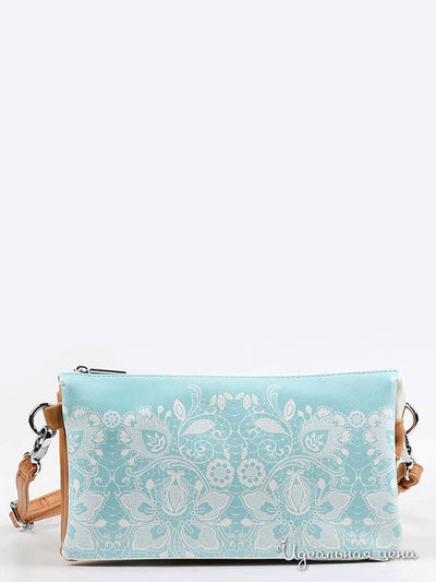 Клатч Sabellino, цвет голубой, карамельный