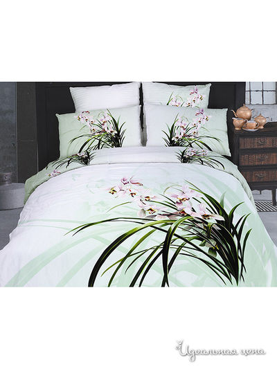 Комплект постельного белья Евро Famille, цвет мультиколор