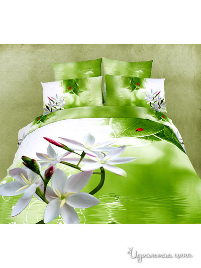 Комплект постельного белья Евро Famille, цвет мультиколор