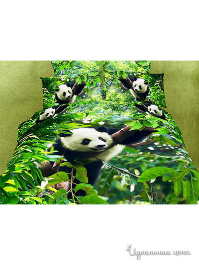 Комплект постельного белья Евро Famille, цвет мультиколор