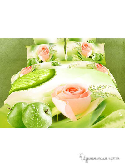 Комплект постельного белья Евро Famille, цвет мультиколор