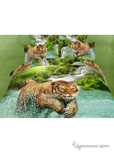 Комплект постельного белья Евро Famille, цвет Мультиколор