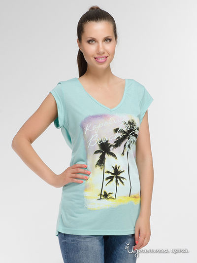 Футболка Emoi en Plus, цвет бирюзовая