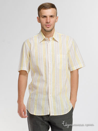 Рубашка Cleon, цвет желтая, коричневая