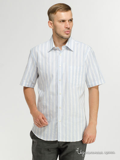 Рубашка Cleon, цвет белая, голубая