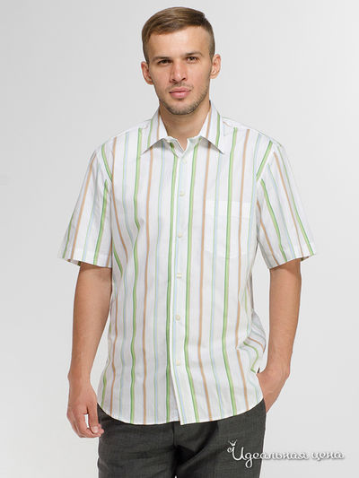 Рубашка Cleon, цвет белая, зеленая