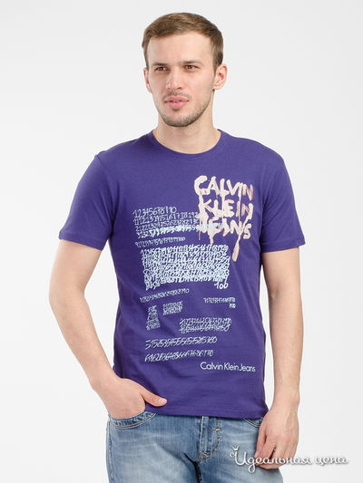 Футболка Calvin Klein Jeans, цвет фиолетовый