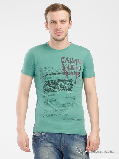Футболка Calvin Klein Jeans, цвет зеленый