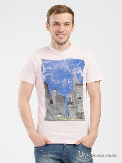 Футболка Calvin Klein Jeans, цвет розовый