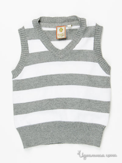 Жилет Quadri Foglio, цвет серый, белый