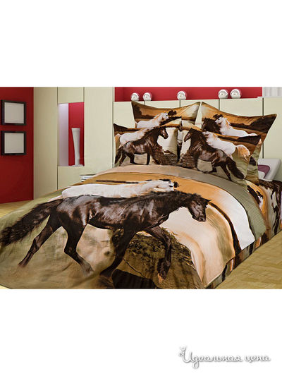 Комплект постельного белья двуспальный Goldtex, цвет бежевый