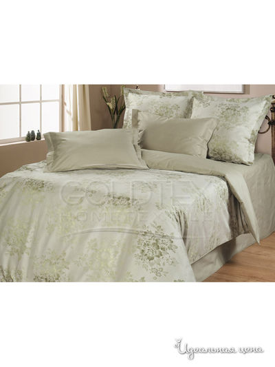Комплект постельного белья 1,5 спальный Goldtex, цвет салатовый