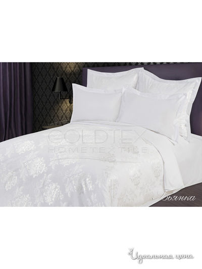 Комплект постельного белья Евро Goldtex, цвет белый
